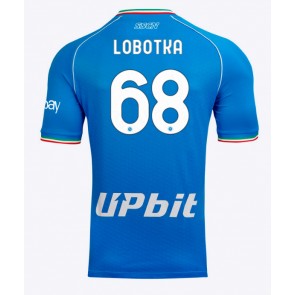 SSC Napoli Stanislav Lobotka #68 Replika Hjemmebanetrøje 2023-24 Kortærmet